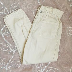 Zara Paperbag Jeans - Cream